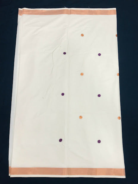 Saree With Copper Zari Border in USA