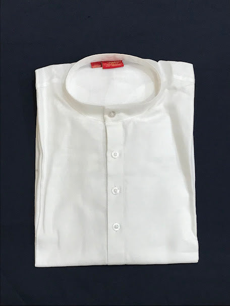 Elegant White Colored Cotton Kurta For Men
