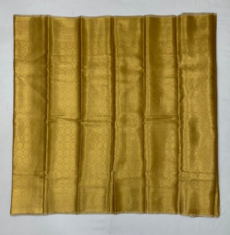 Graceful Gold Color Tissue Silk Saree In Yuma