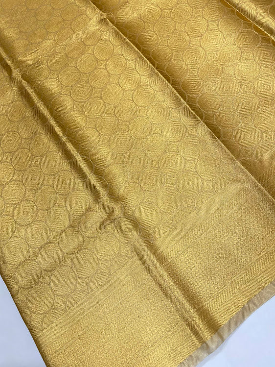 Gold Color Tissue Silk Saree In Suncity