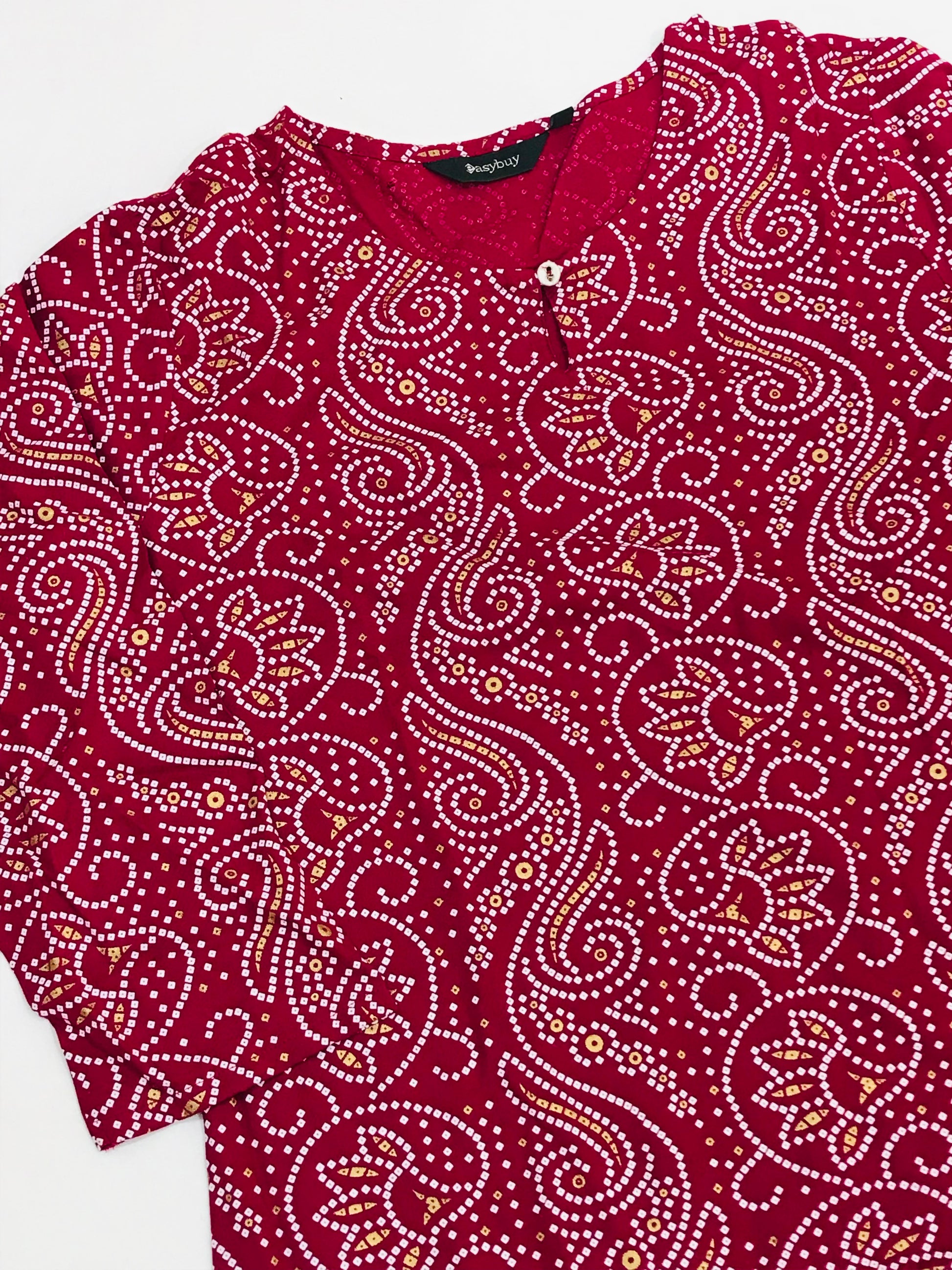 Charming Maroon Colored Floral Designed Kurti In Peoria