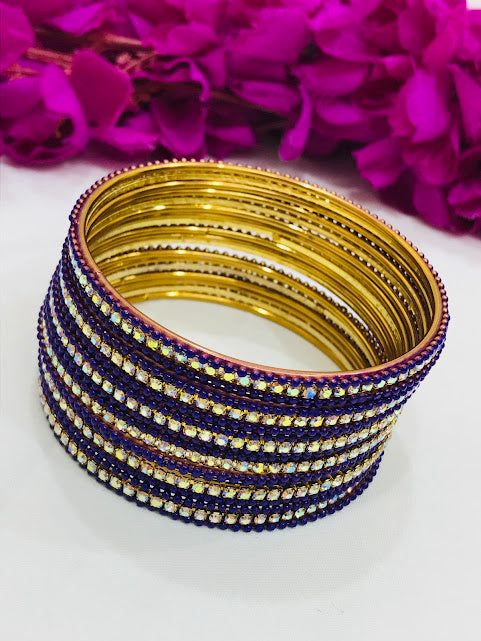 Metal Bangles With White Stone For Women In Chandler