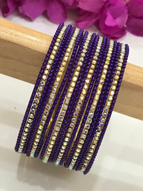 Nice Looking Blue Color Metal Bangles In USA