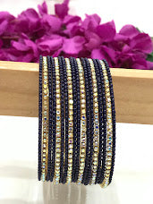 Attractive Dark Blue Color Metal Bangles In Tempe
