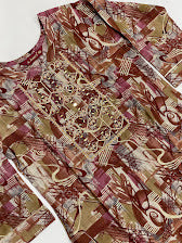 Multicolor With Embroidery And Mirror Work Silk Cotton Kurti In Suncity