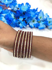 Gold Plated Bangles With White Stone In Tucson