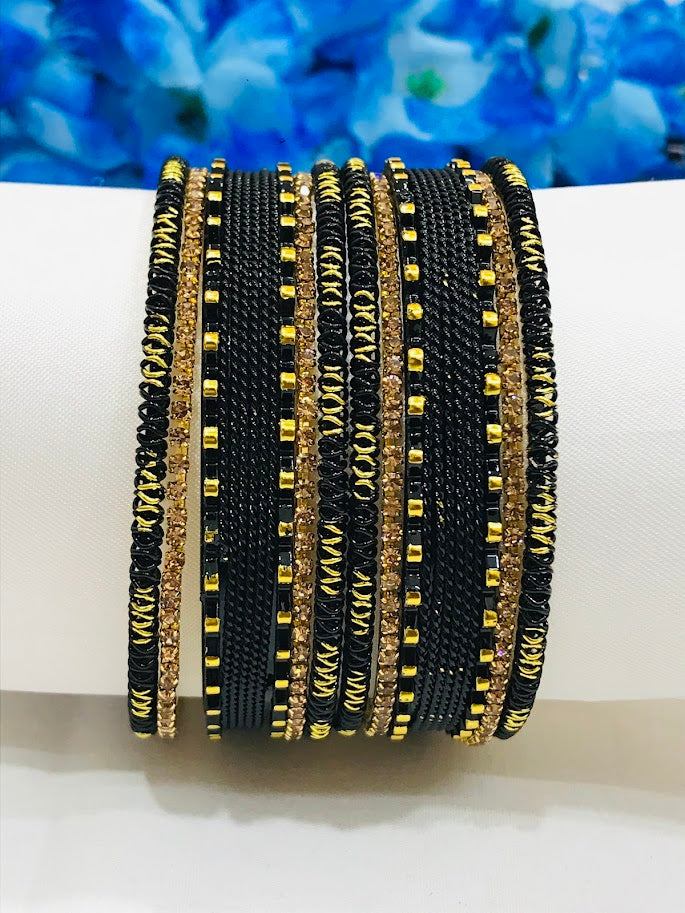 Black Color Design Metal Bangles Near Me