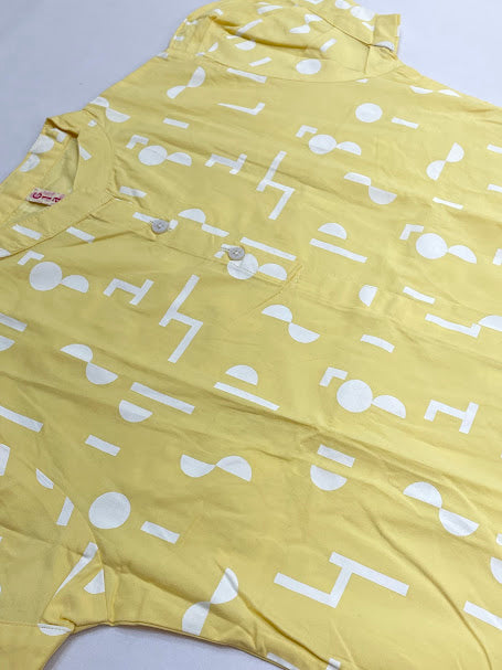 Exquisite Yellow Color Cotton Kurti With Printed Work For Girls