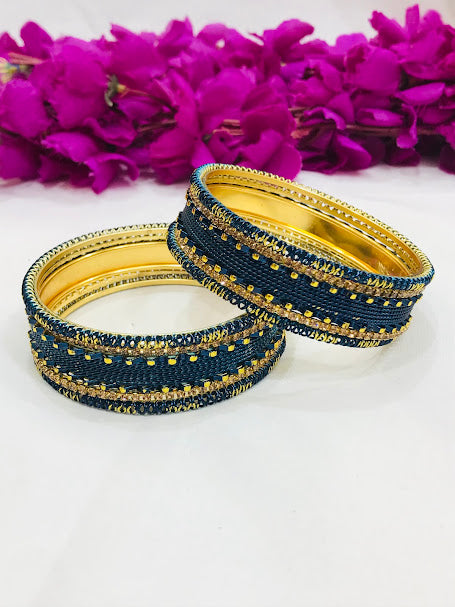 Teal Blue Color Metal Bangles  In Phoenix
