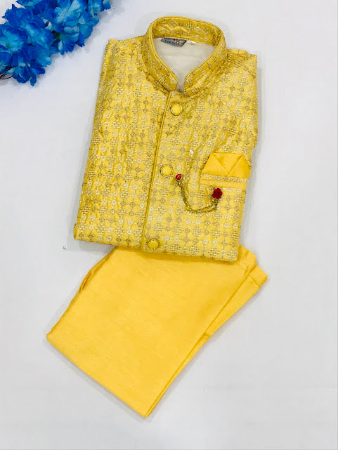 Yellow Colored Boys Kurta Near Me