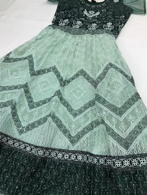 Green Colored Full Net Kurti In Scottsdale