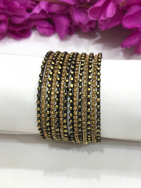 Black Color Designed Metal Bangles For Girls In USA