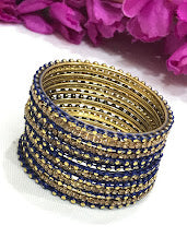 Blue Color Metal Bangles In USA