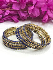 Blue Color Designer Bangles In Kingsman