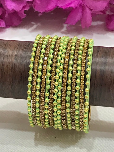 Light Green Color Bangles In Skull Valley