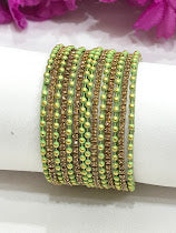 Light Green Color Metal Bangles For Girls In Sedona