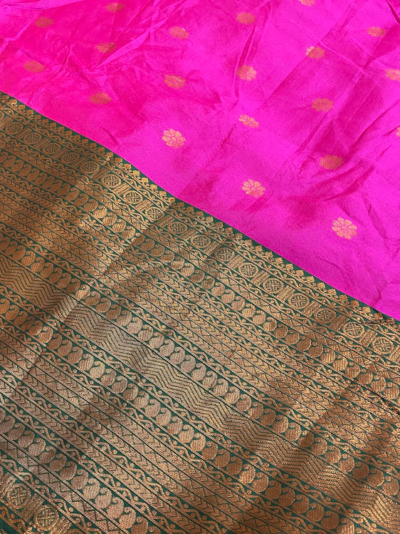 Pink Color With Zari Work Choli Set In Mesa