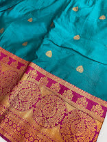Green Color With Zari Work Choli Set For Girls In Yuma