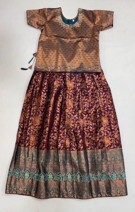 Attractive Green Color With Stone And Zari Work Choli Set For Girls Near Me
