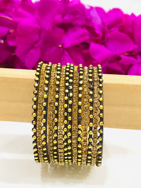 Elegant Small Dots Golden Color Bangles In Tucson