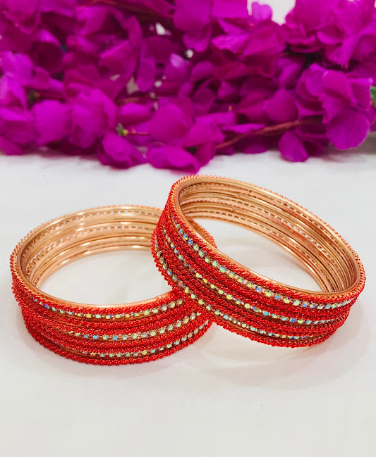 Beautiful Orange Metal Bangles In Phoenix