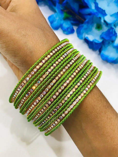 Green Colored Whited Stoned Bangles In Apache Junction