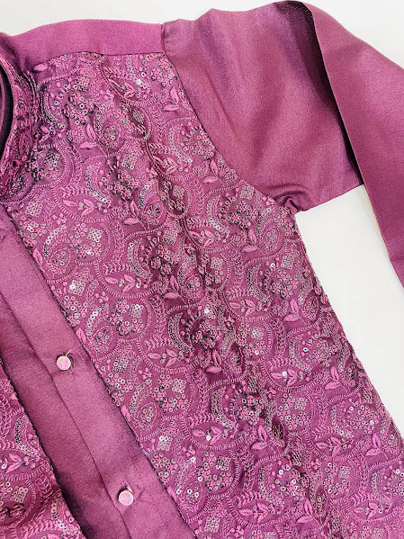 Dark Purple Color Sherwani In Yuma