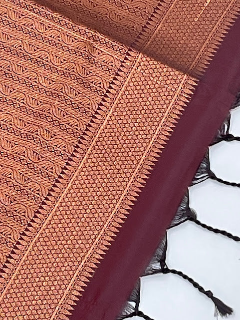 Purple Color Soft Silk Saree With Zari Work on Pallu In Tempe