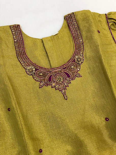 Green Color Silk Langa Sets In Prescott