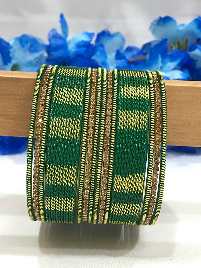 Beautiful Dark Green Colored Metal Bangles In Chandler
