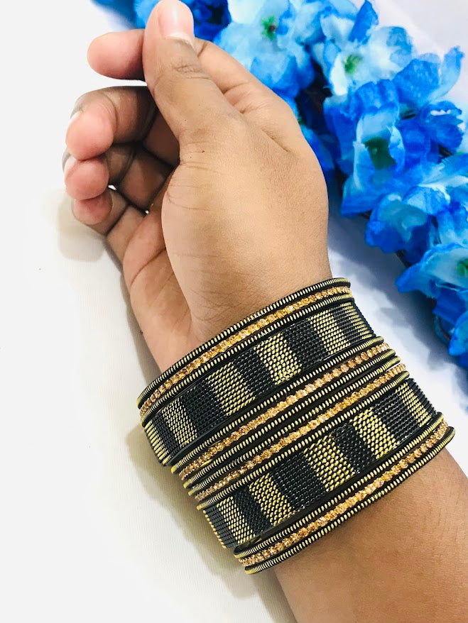 Party Wear Black Colored Designer Bangles For Women In Paradise Valley