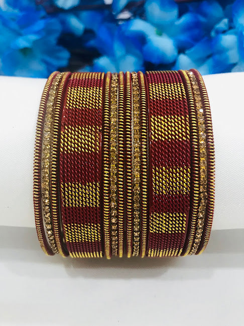 Dazzling Maroon Color Bangles Near Me