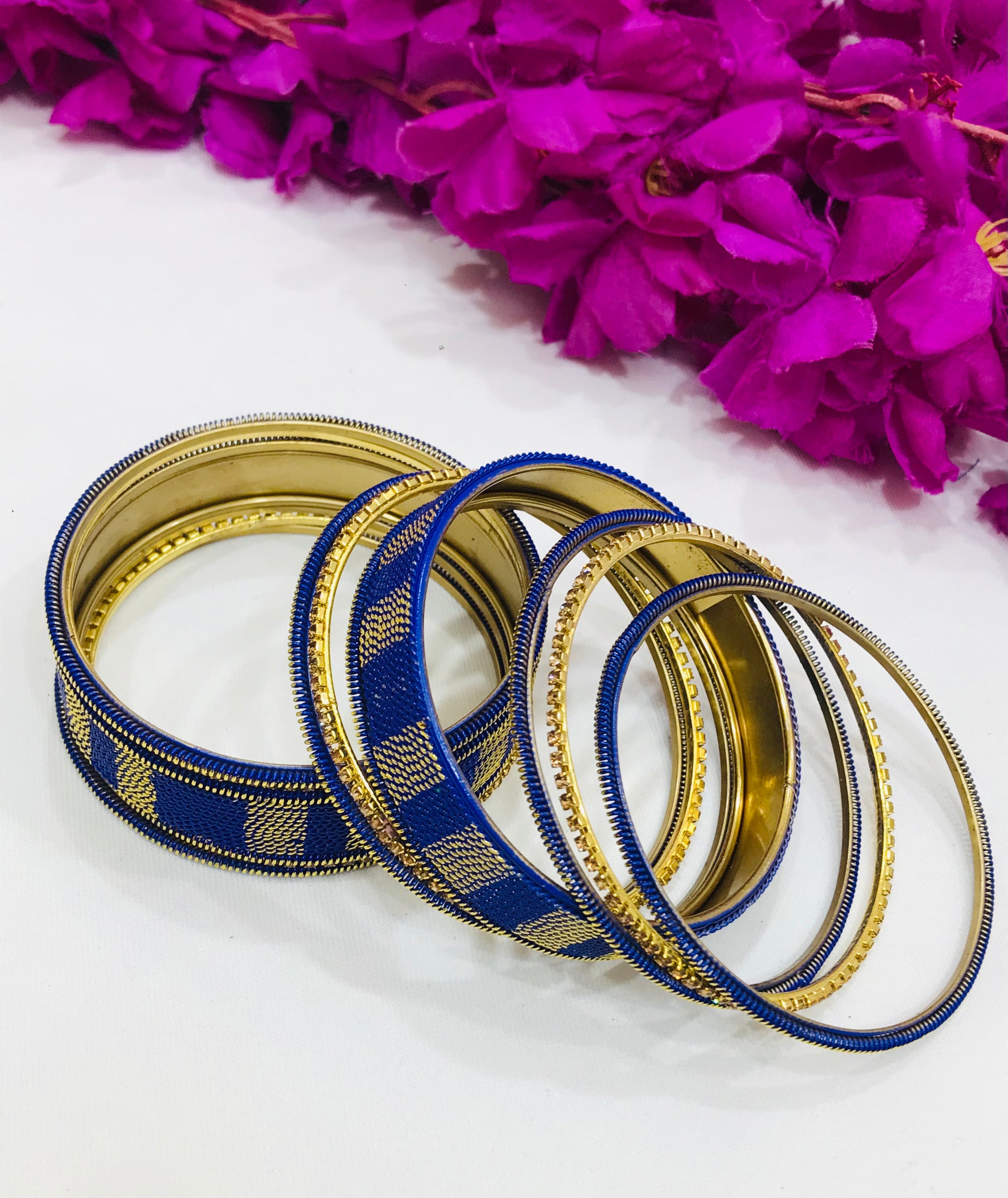 Metal Bangles Set With Spiral Design In Tucson