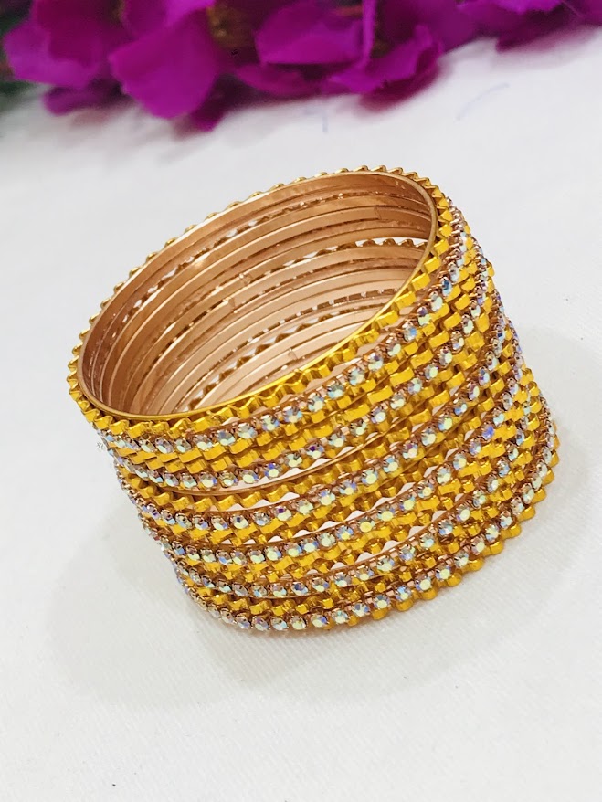 Attractive Yellow Colored Designer Bangles In USA