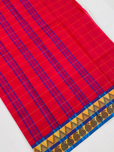 Dazzling Pink Color Pure Sungudi Cotton Saree With Woven Border In Scottsdale
