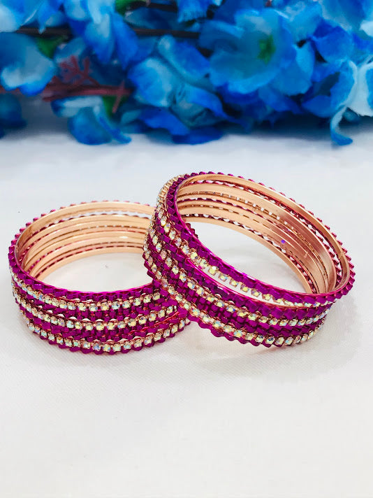 Designer Bangles With White Stones in Tucson