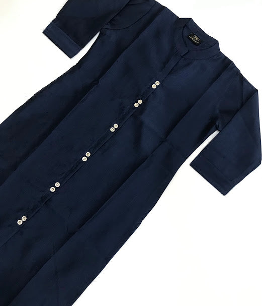 Blue Color Cotton With Self Designed Kurti In Mesa