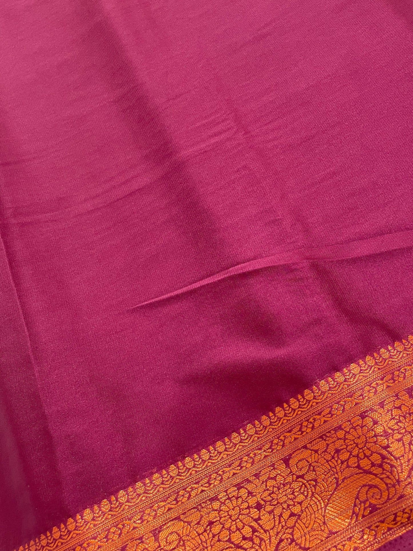 Maroon Color Mysore Silk Saree With Zari Work In Chandler