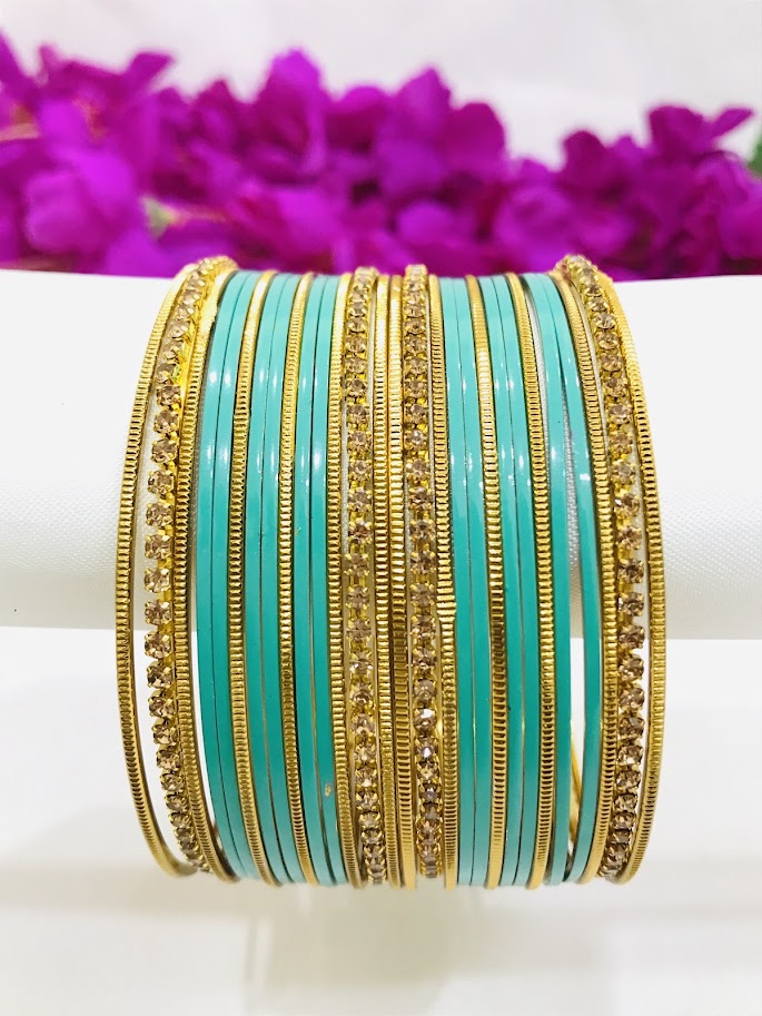 Blue Color Smooth Finishing Metal Bangles Near Me