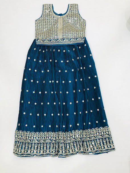 Teal Blue Colored Sequins Work Lehenga Choli Sets In Sedona