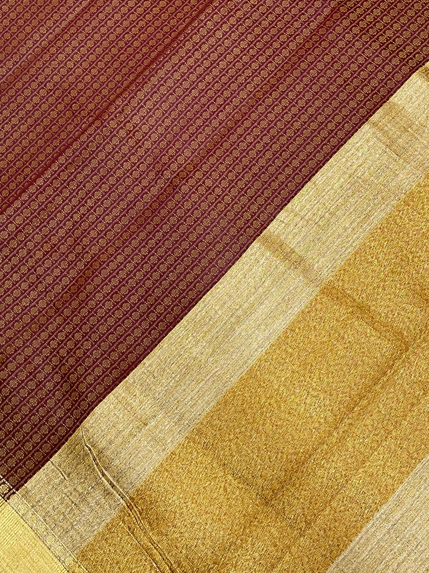 Appealing Maroon Color Art Silk With Gold Zari Work Saree In Yuma