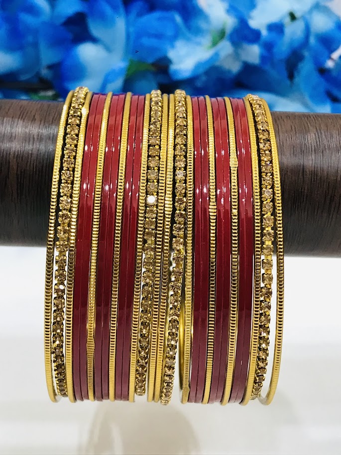Red Color Metal Bangles In Gilbert