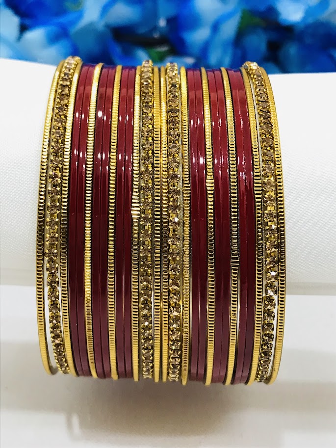 Red Color Smooth Finishing Metal Bangles Near Me