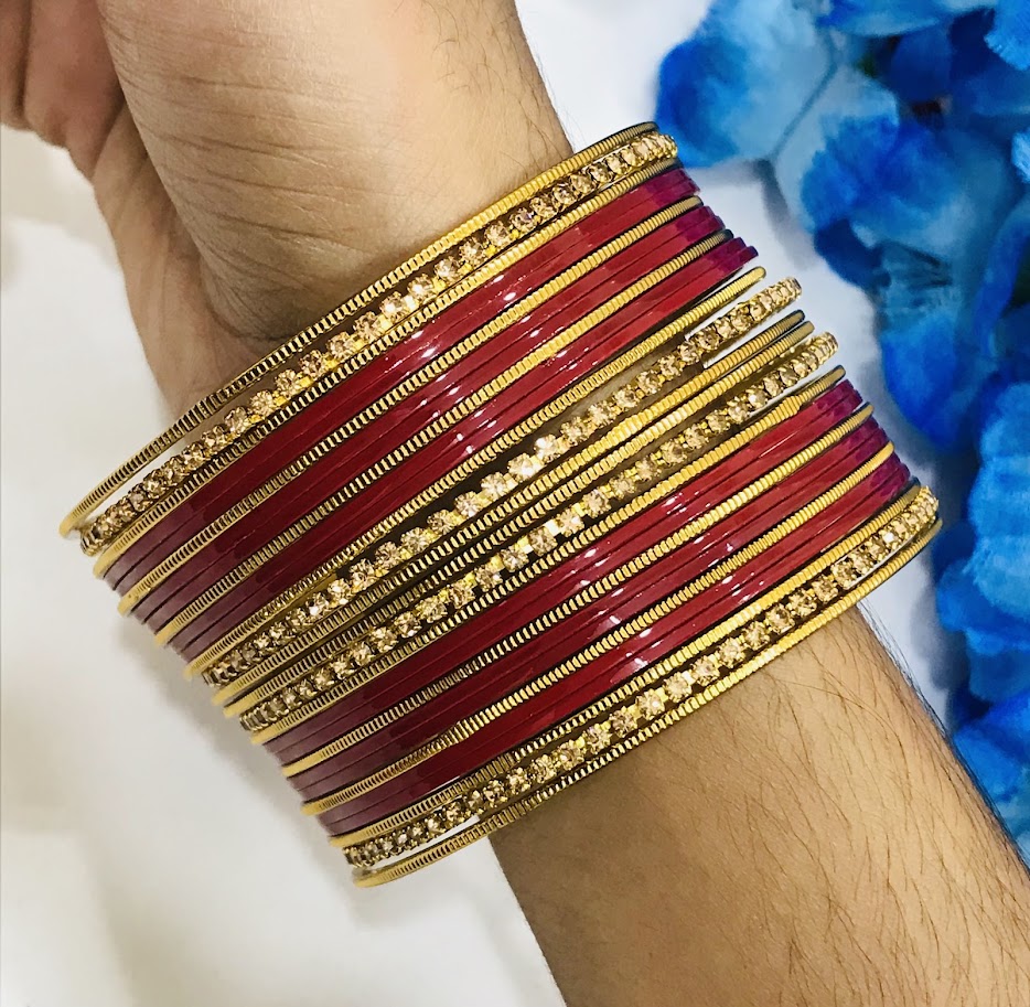 Party Wear Metal Bangles In Happy Jack
