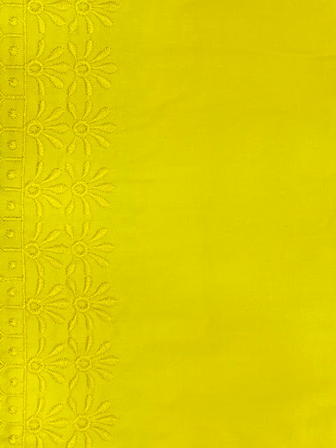 Alluring Yellow Color Cotton Border Embroidery Work Women's Petticoat Near Me