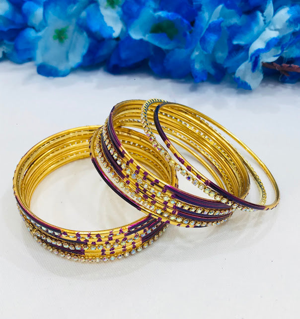 Delightful Royal Blue Color Metal Bangles In Tempe