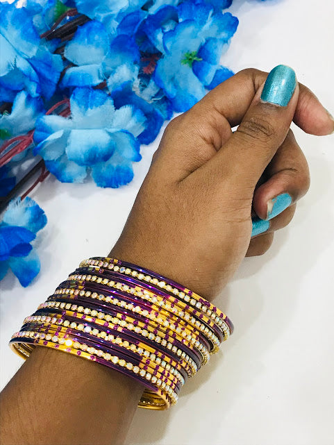 Royal Blue Color Metal Bangles In USA