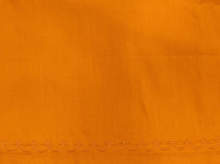 Elegant Orange Color Pure Cotton Embroidery Work Petticoat In Chandler