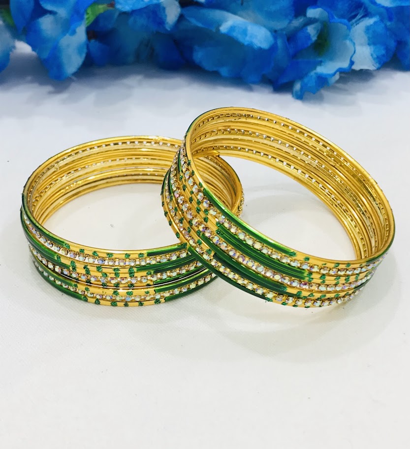Stone Design Metal Bangles For Women In Tucson