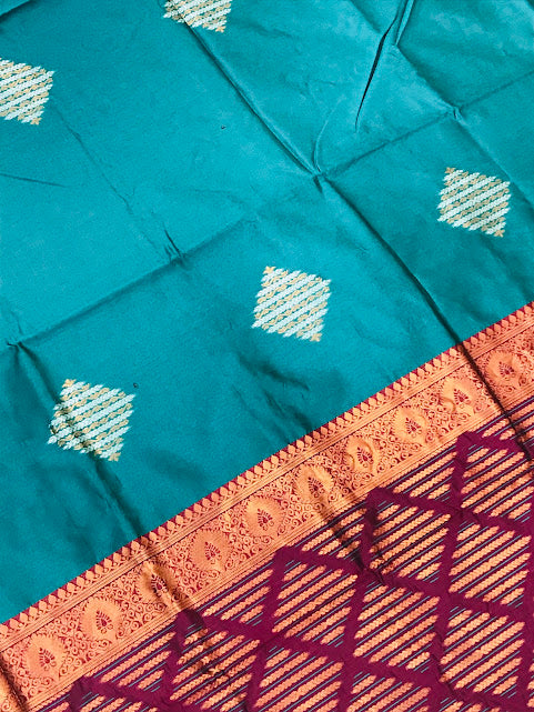 Lovely Soft Silk Saree With Fancy Pallu In Mesa